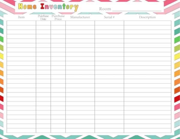 DIY Home Sweet Home: Home Inventory Printable